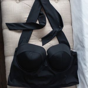 Torrid Mid length halter bikini top